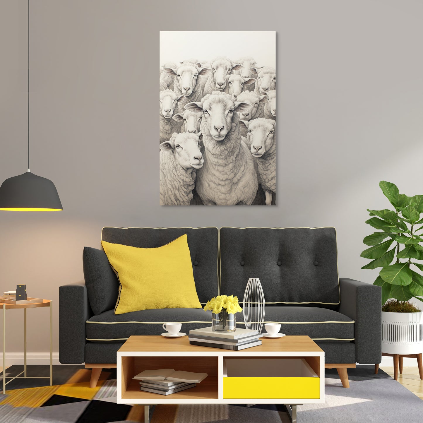 Flock Of Sheep Wall Art