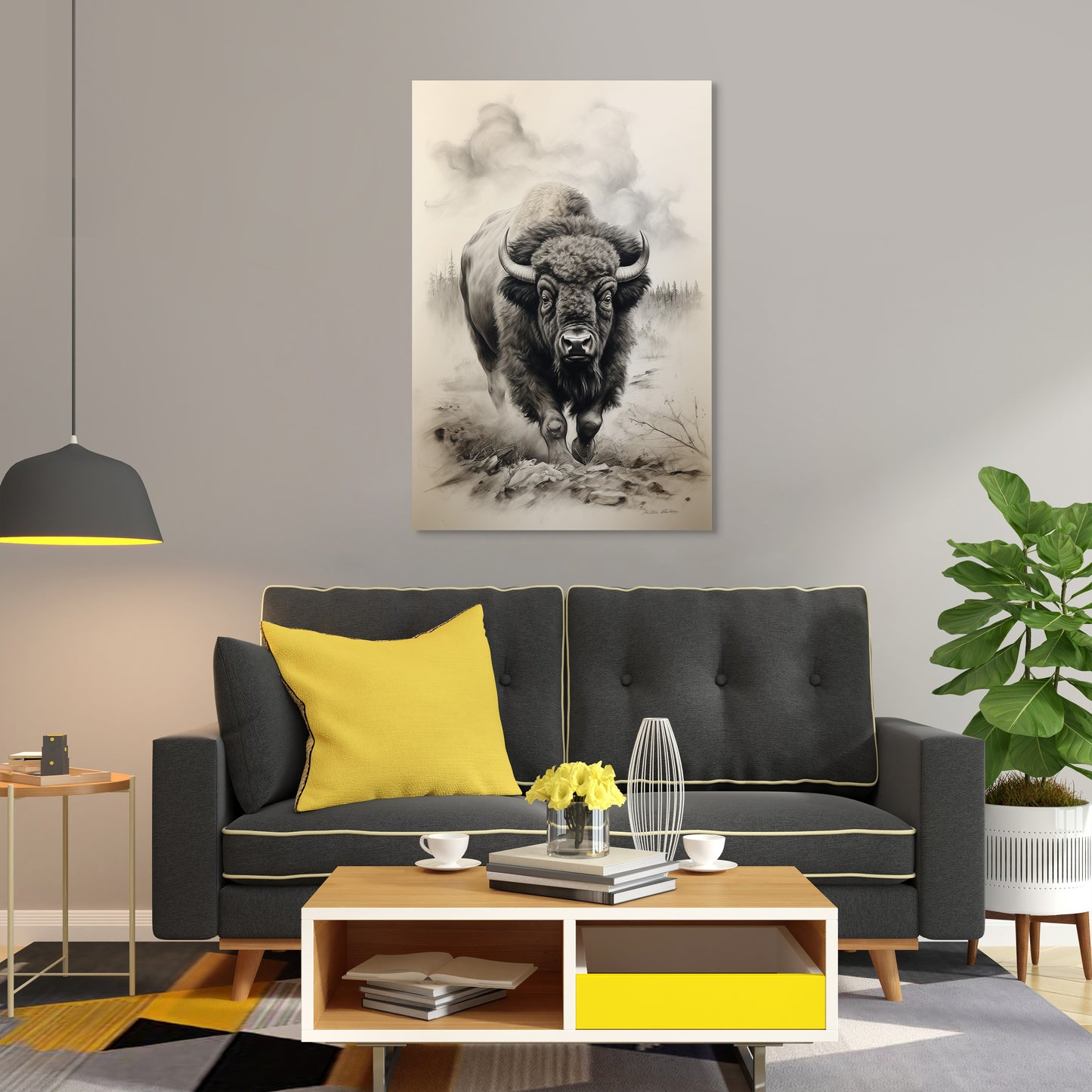 Bison In Hayden Valley