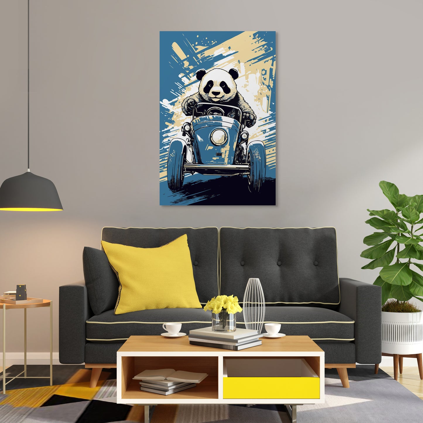 Panda's Adventures on Wheels Wall Art