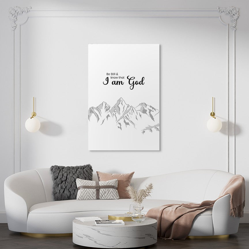 Psalm 46:10 - Be Still and know that I am God (Line Art)