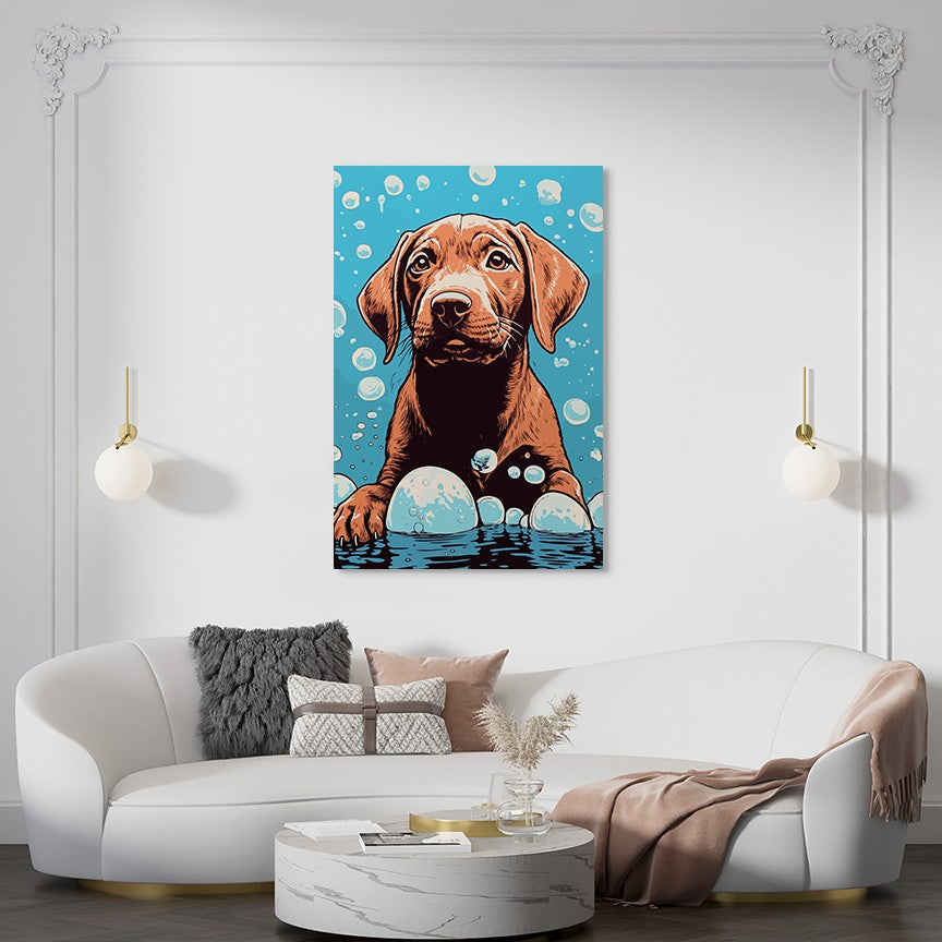 Dog Bathing Wall Art