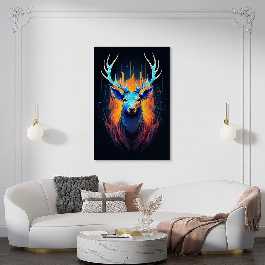 The Noble Elk Abstract Wall Art