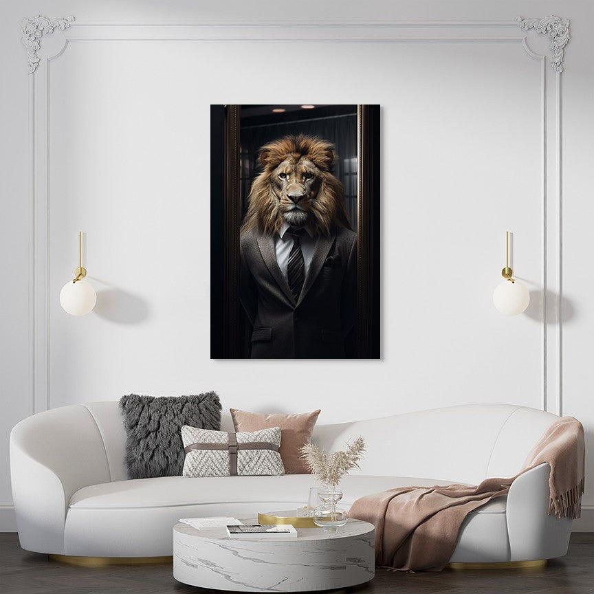 The Suited Lion Wall Art