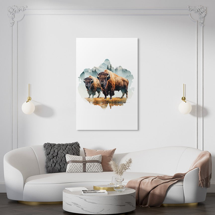 Bison In Wild Wall Art