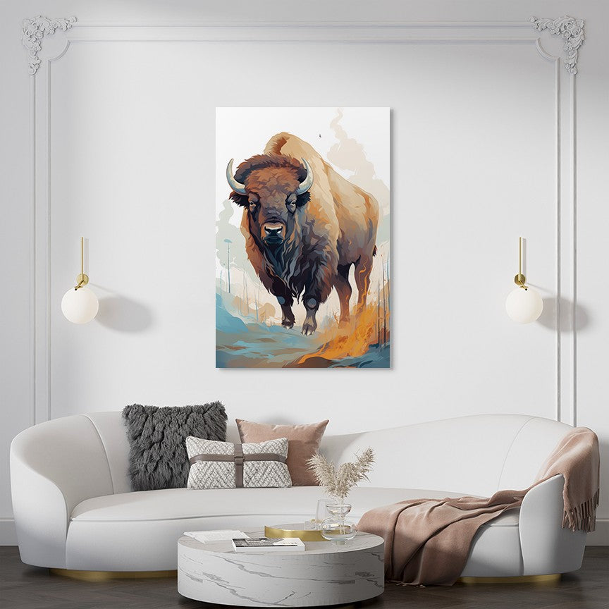 Bison in Colors Wall Art