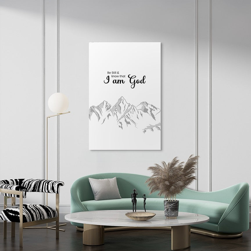 Psalm 46:10 - Be Still and know that I am God (Line Art)