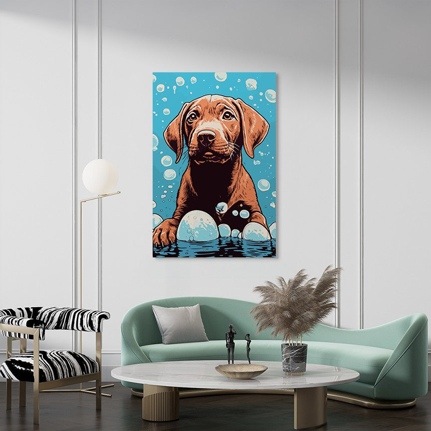 Dog Bathing Wall Art