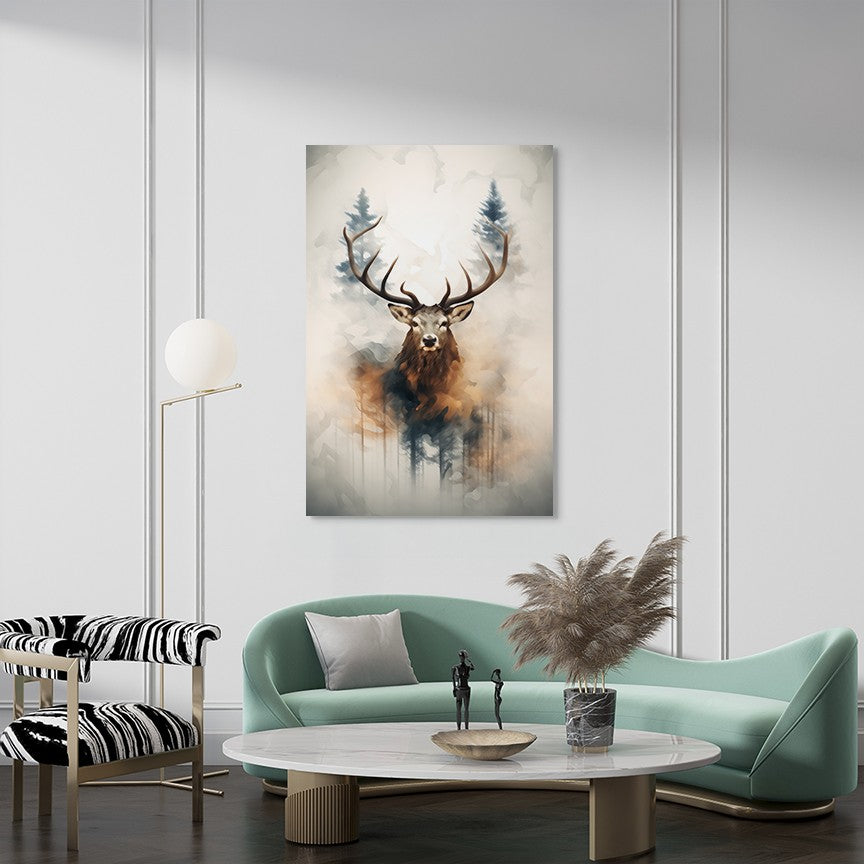 Elk and Forest Wall Art