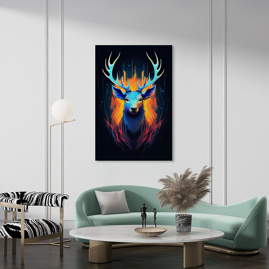The Noble Elk Abstract Wall Art