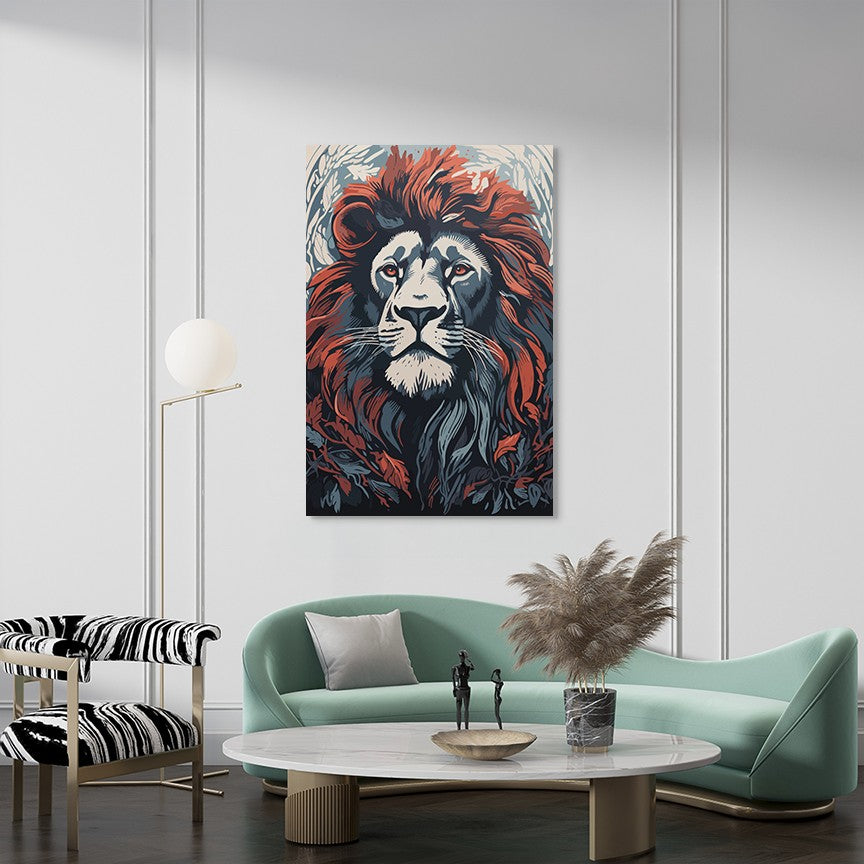 The Lion's Stoic Attitude Wall Art