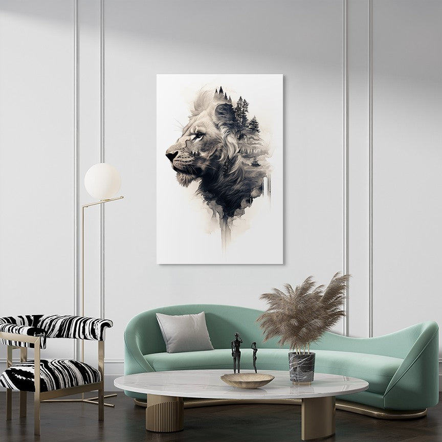 The Majestic of the Lion Wall Art