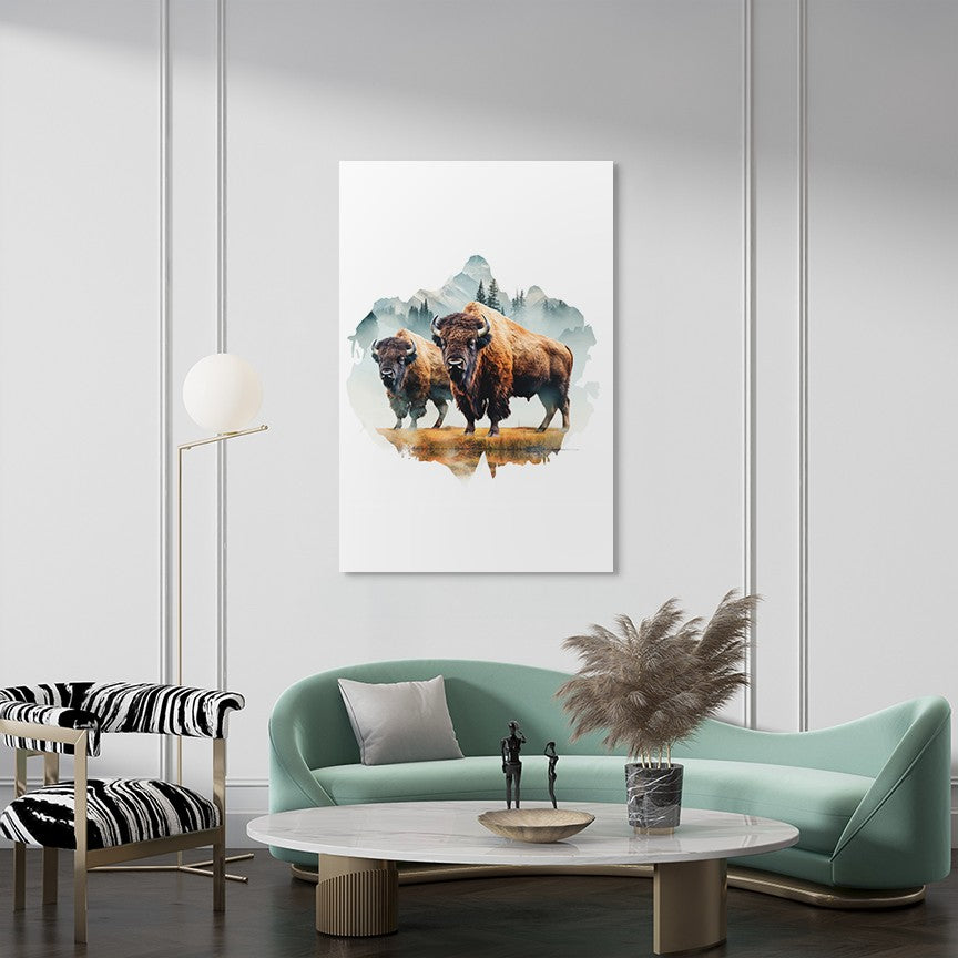 Bison In Wild Wall Art