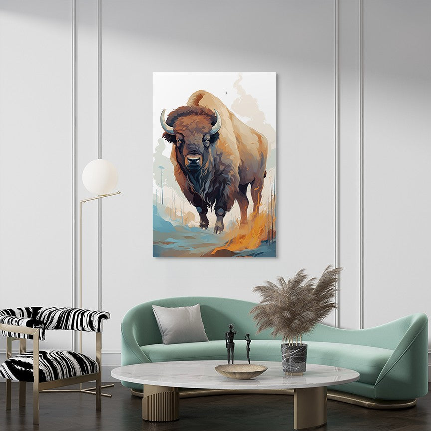Bison in Colors Wall Art
