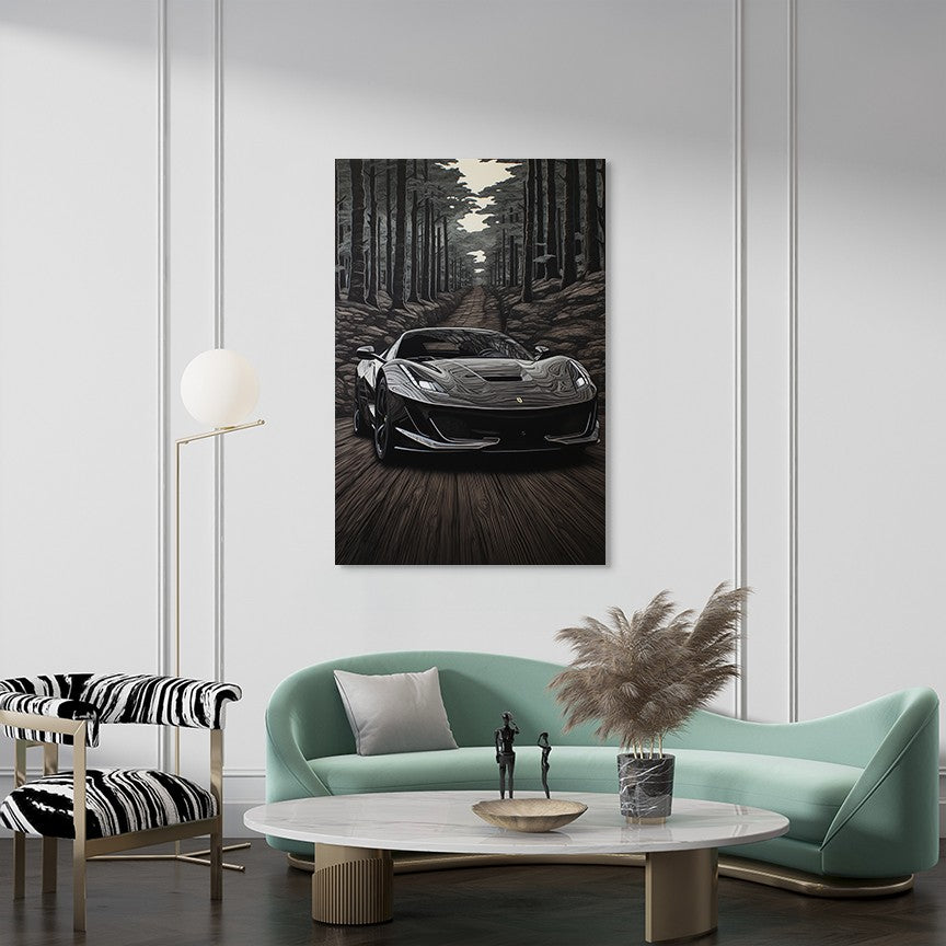 Car in Woods Wall Art