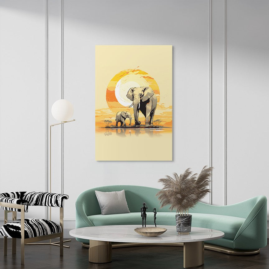 Elephant in Forest Wall Art