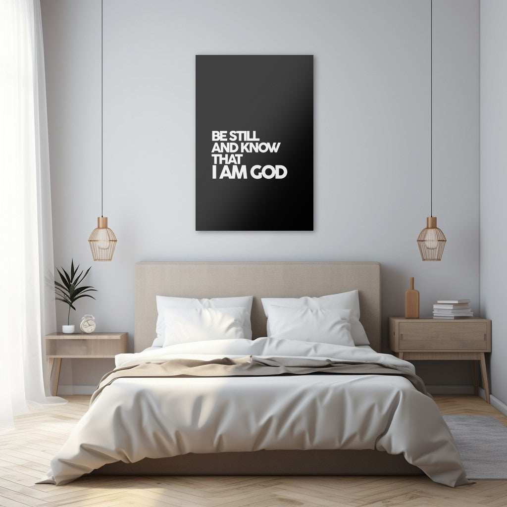 Psalm 46:10 - Be Still and know that I am God (Black)