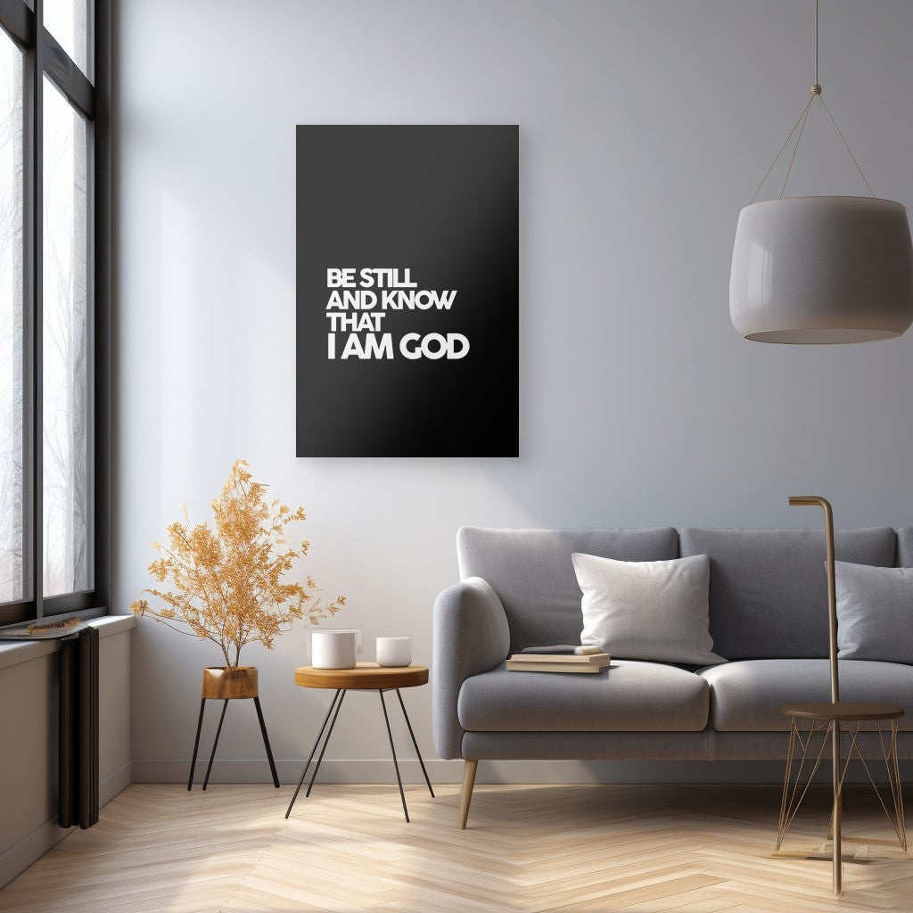Psalm 46:10 - Be Still and know that I am God (Black)