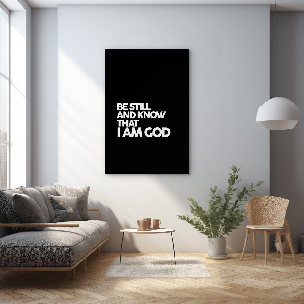 Psalm 46:10 - Be Still and know that I am God (Black)