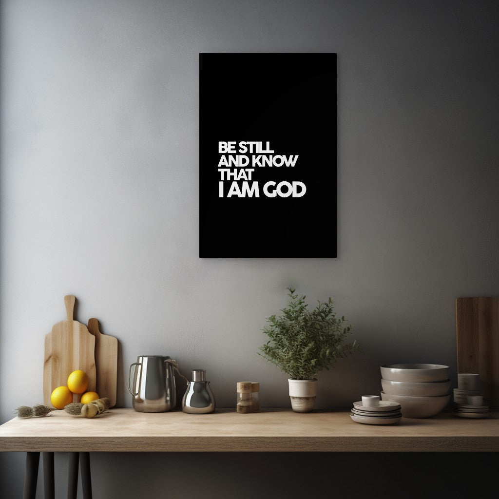 Psalm 46:10 - Be Still and know that I am God (Black)