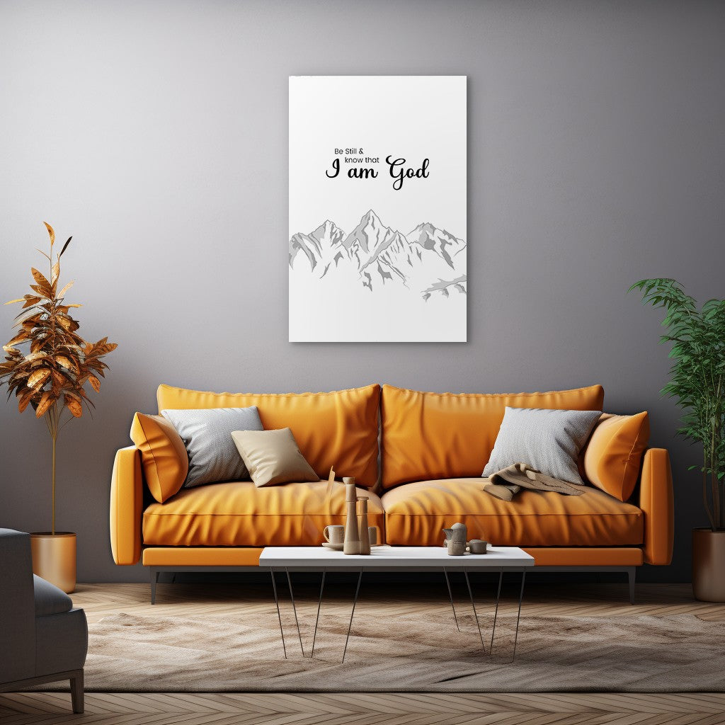 Psalm 46:10 - Be Still and know that I am God (Line Art)