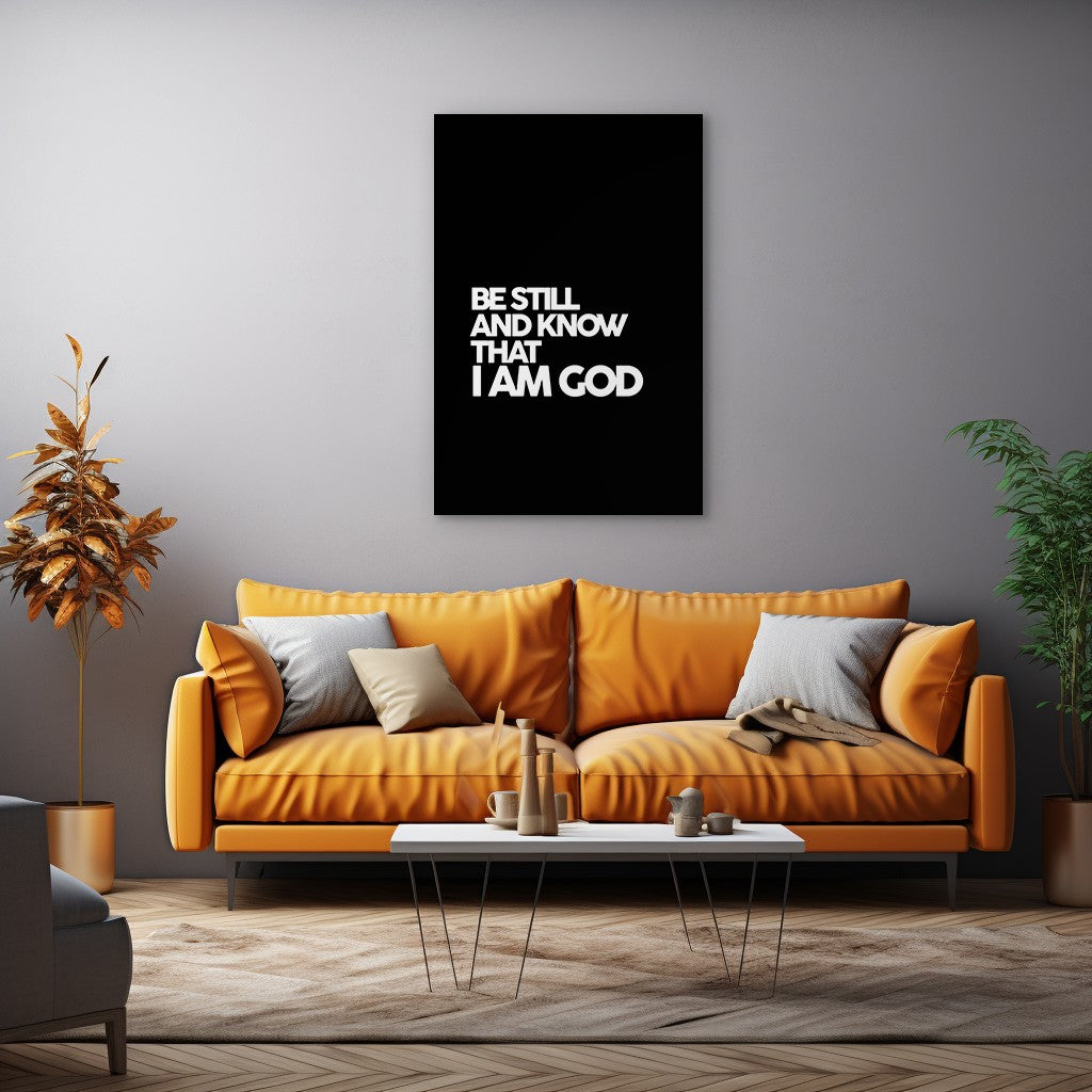 Psalm 46:10 - Be Still and know that I am God (Black)