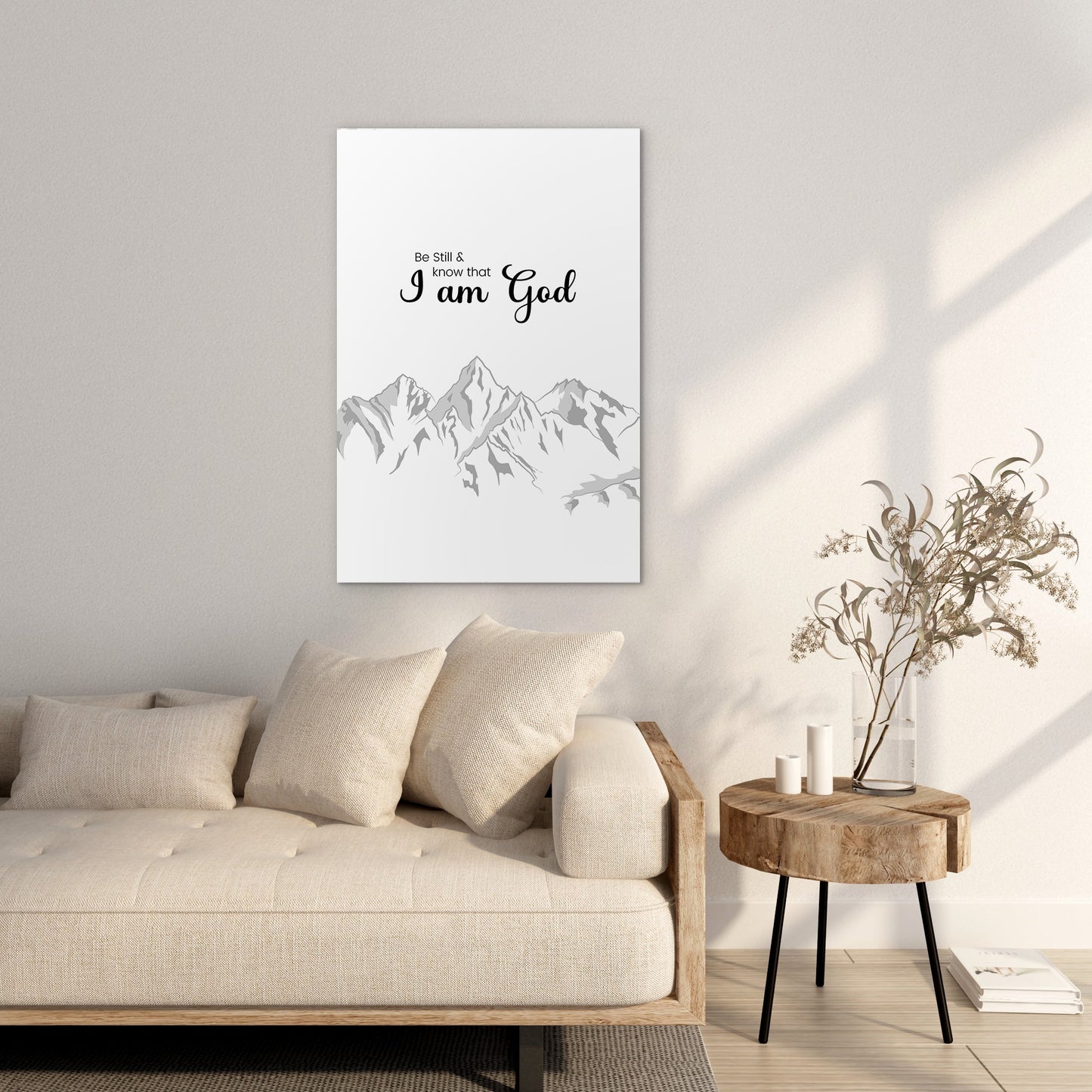 Psalm 46:10 - Be Still and know that I am God (Line Art)