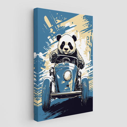 Panda's Adventures on Wheels Wall Art