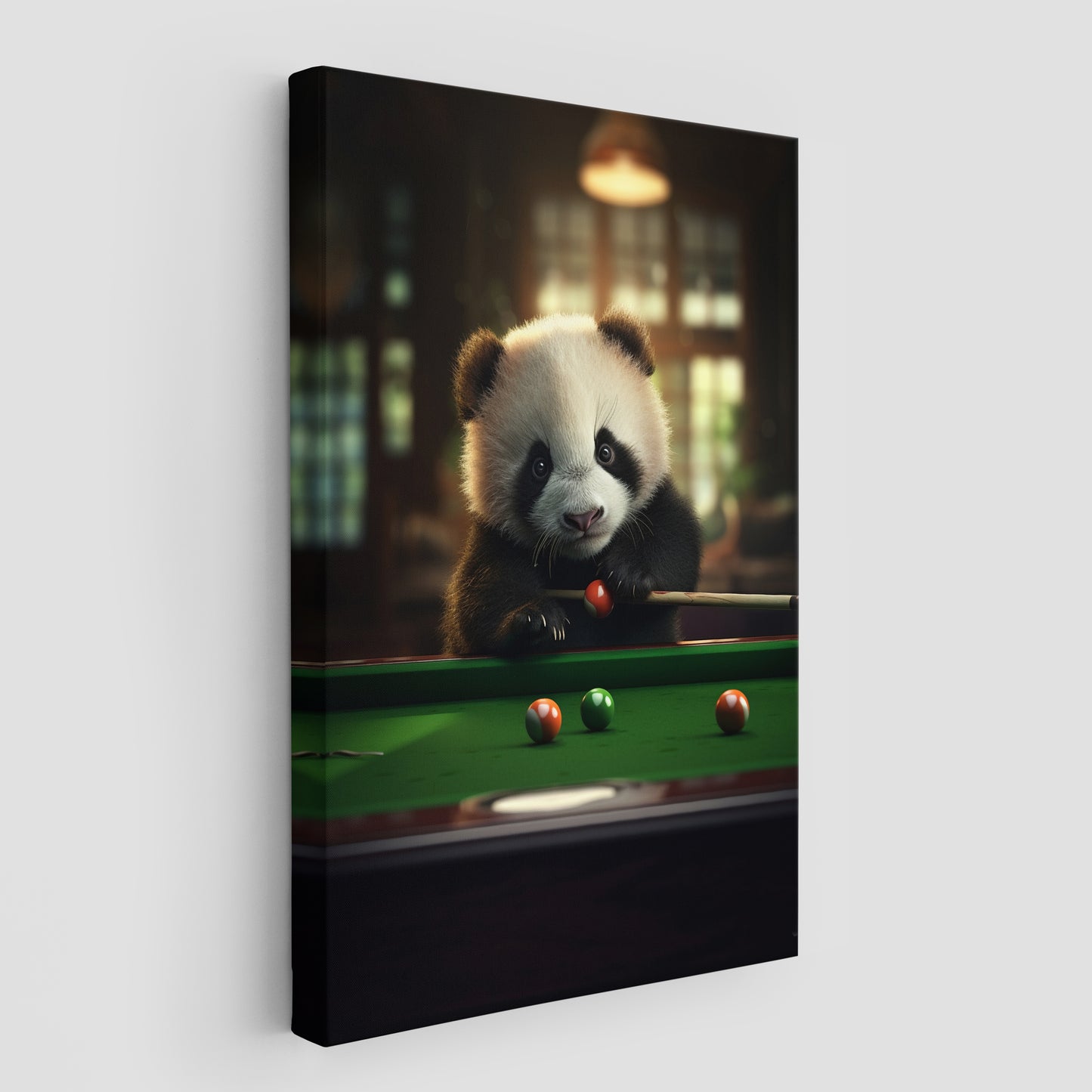 The Panda Playing Snooker Wall Art