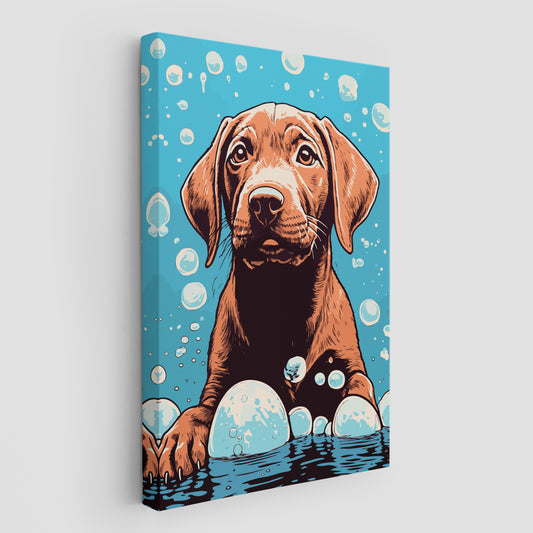 Dog Bathing Wall Art
