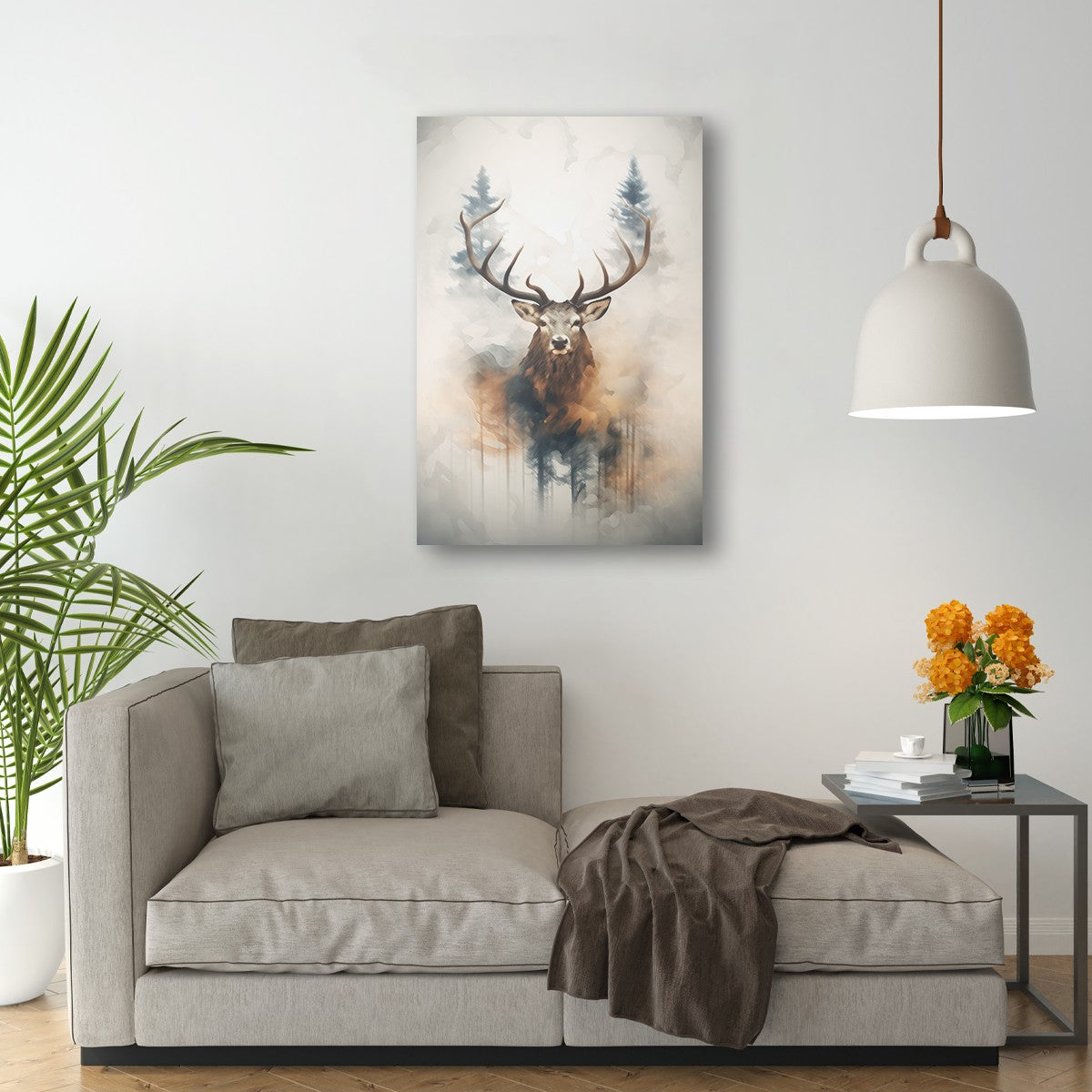 Elk and Forest Wall Art