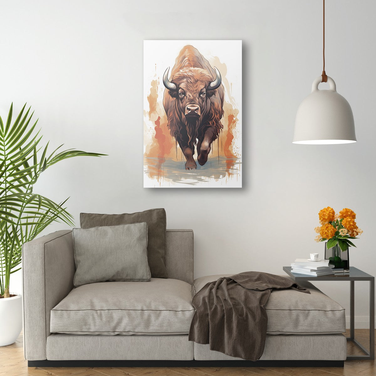 The Ferocious Bison Wall Art