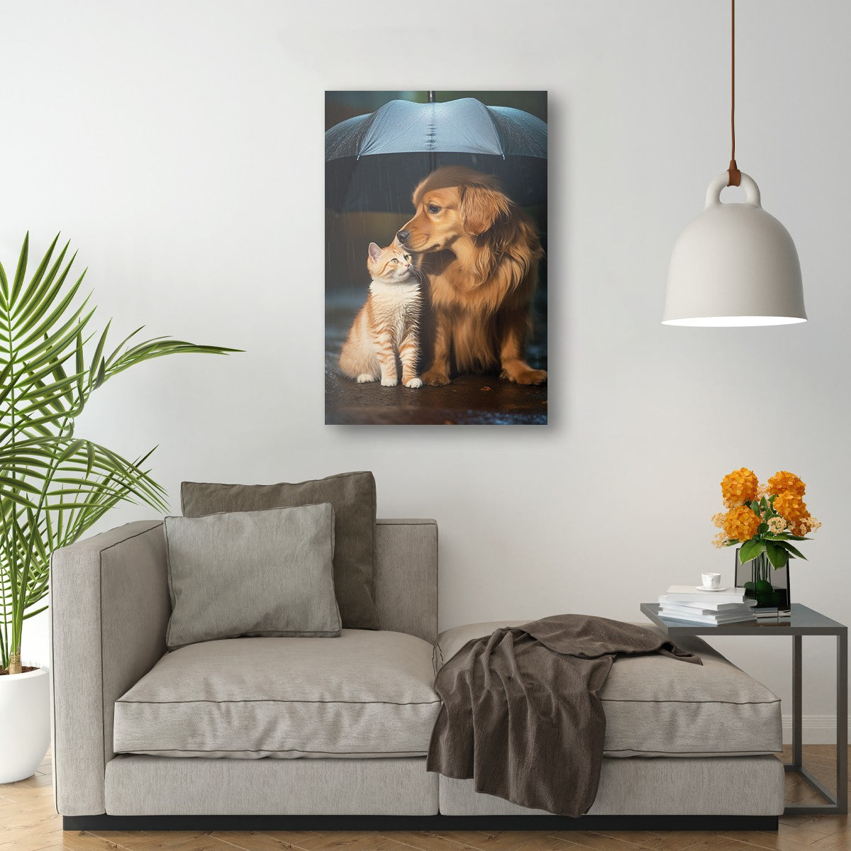 The Everlasting Friendship of Dog and Cat Wall Art