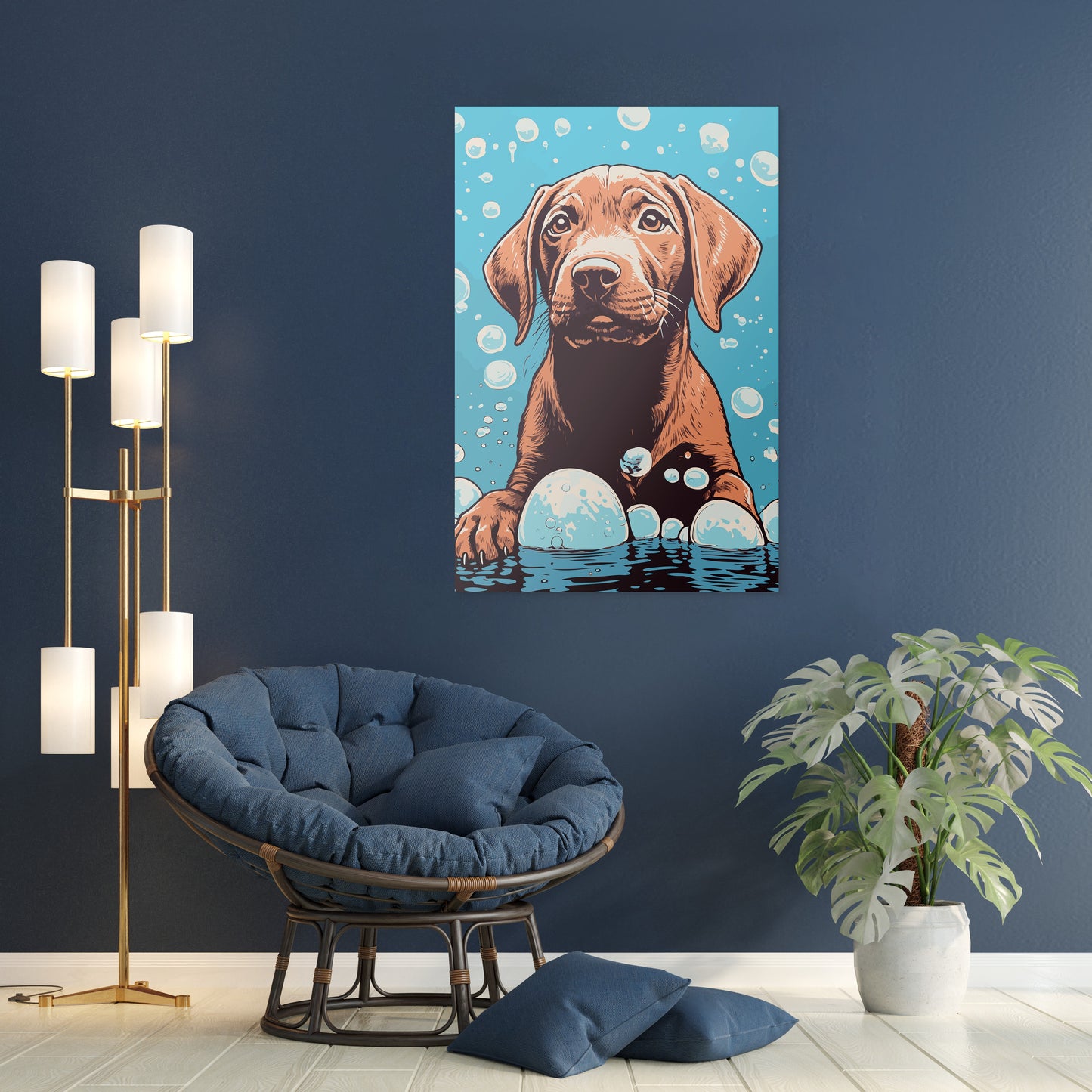 Dog Bathing Wall Art