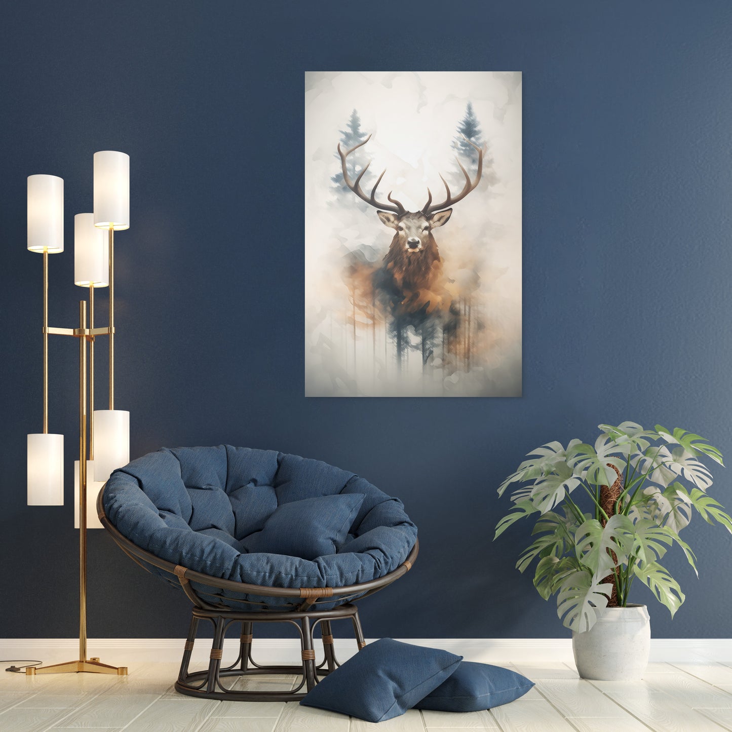 Elk and Forest Wall Art