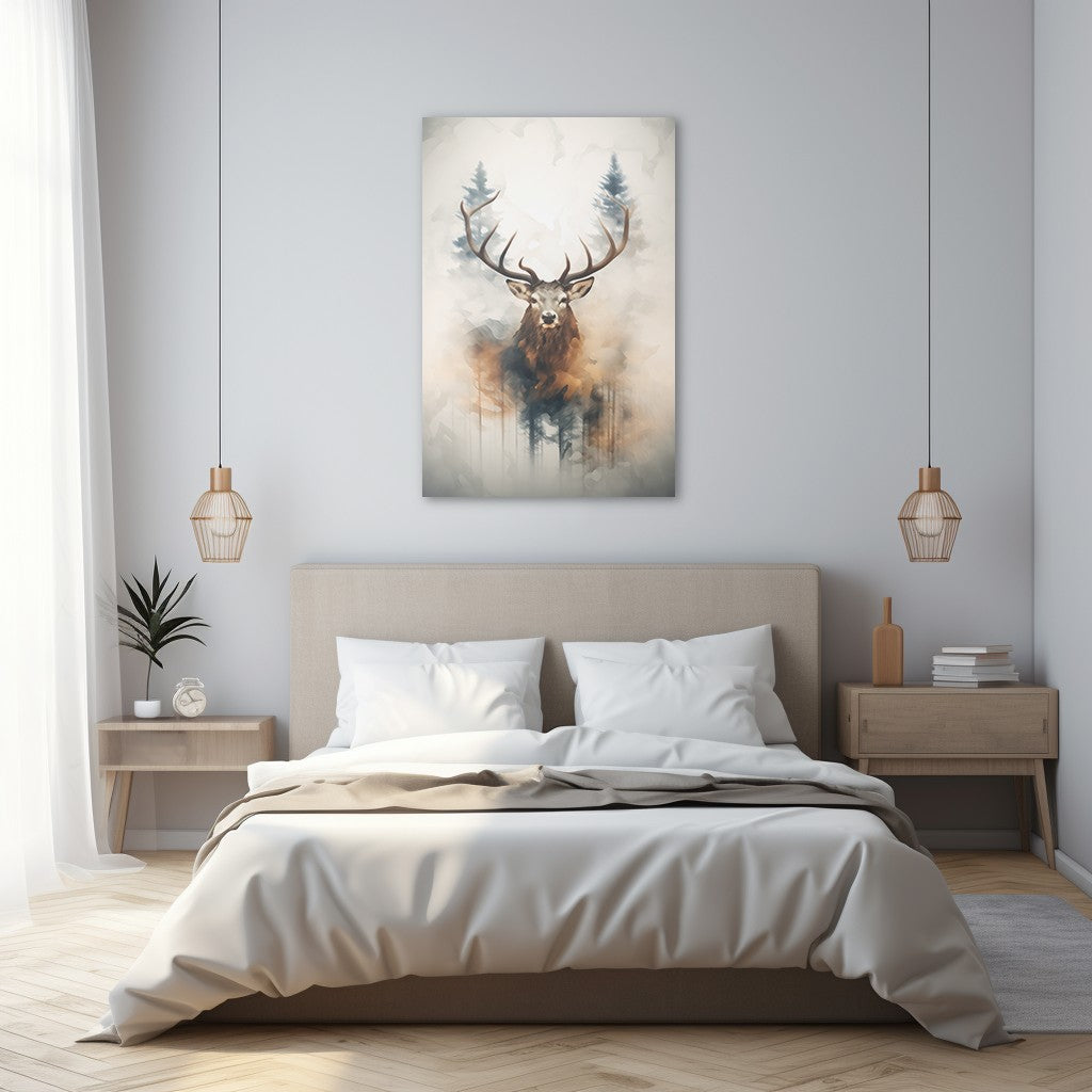 Elk and Forest Wall Art