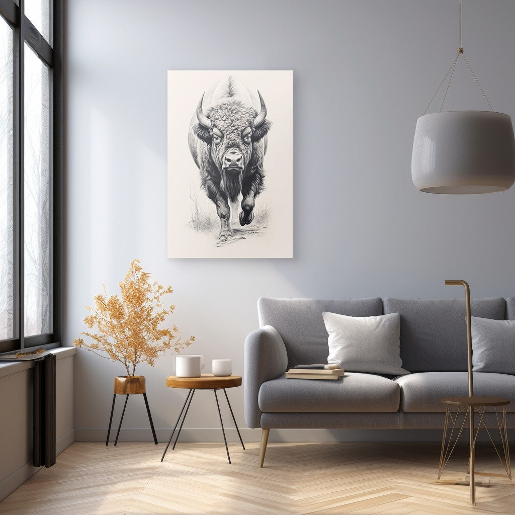Furious Majesty Bison Wall Art