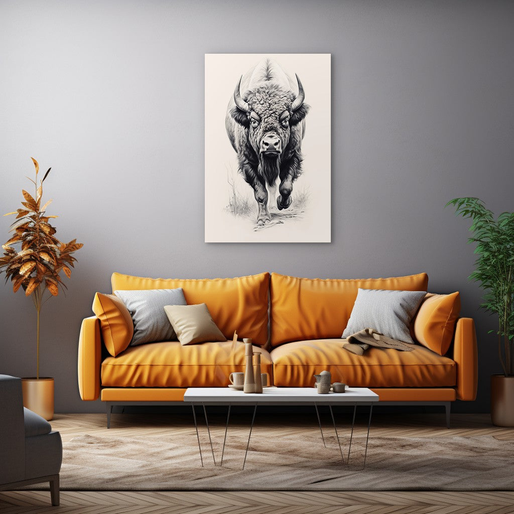 Furious Majesty Bison Wall Art