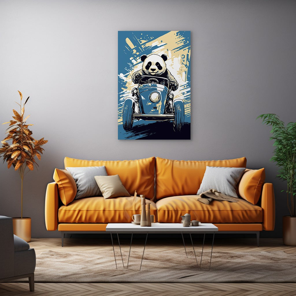 Panda's Adventures on Wheels Wall Art