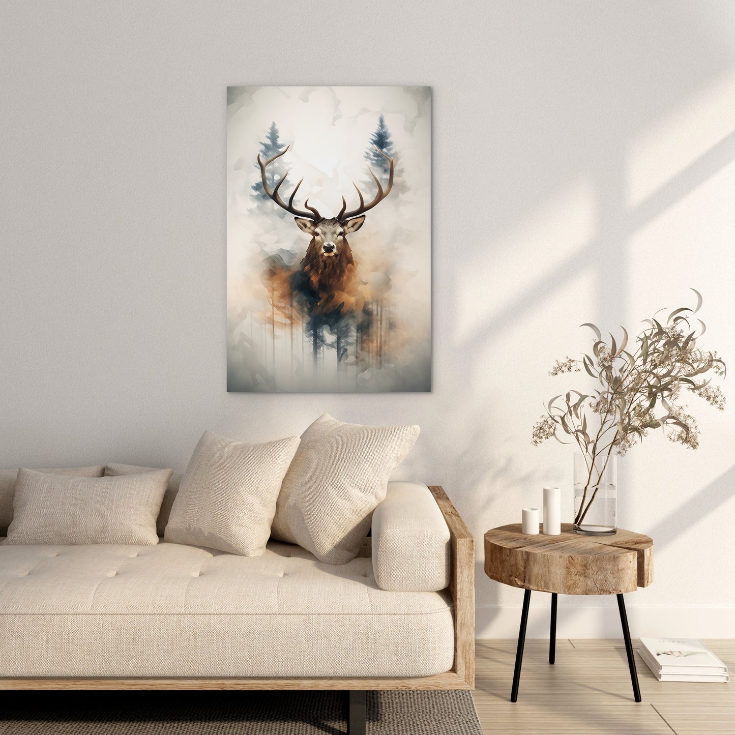 Elk and Forest Wall Art