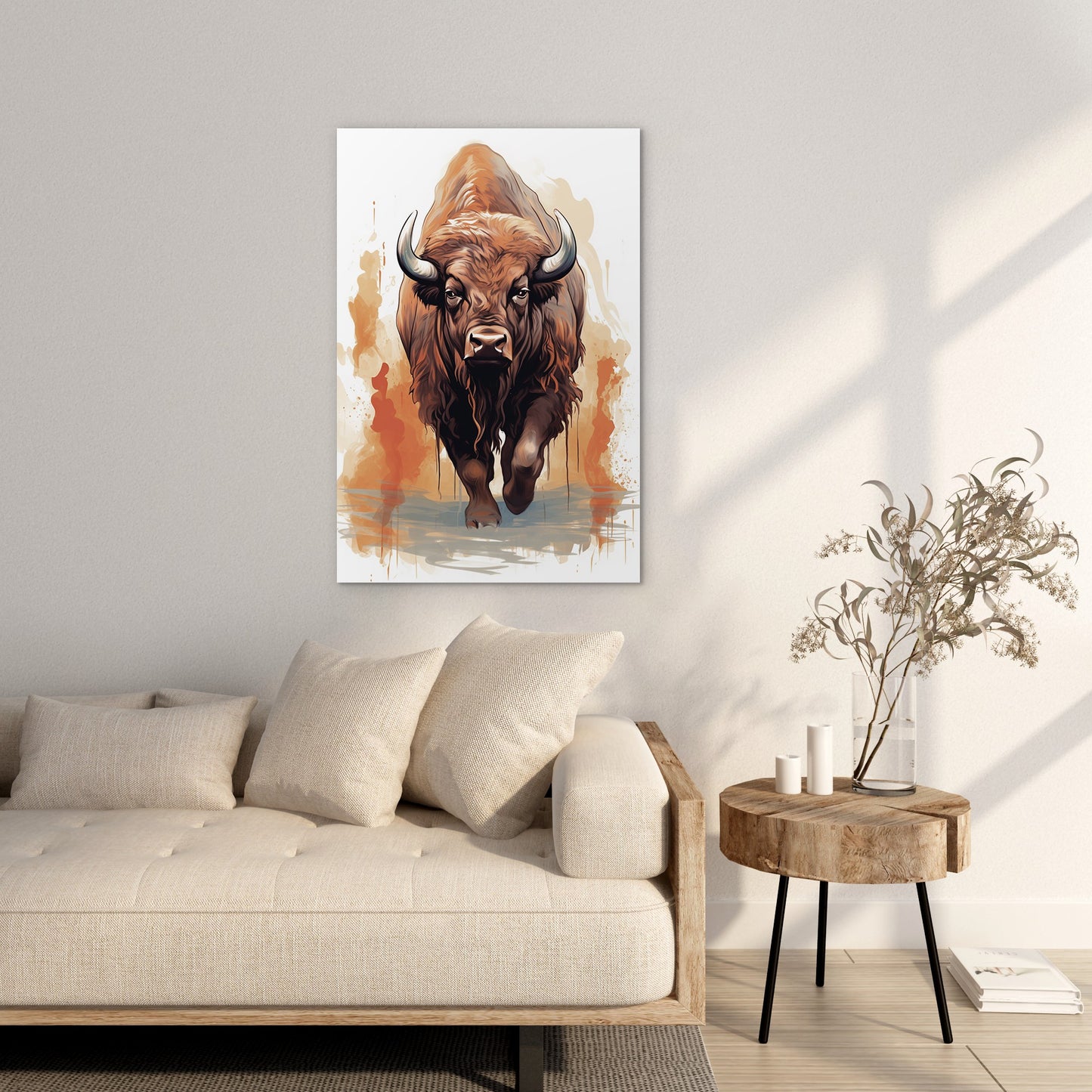 The Ferocious Bison Wall Art
