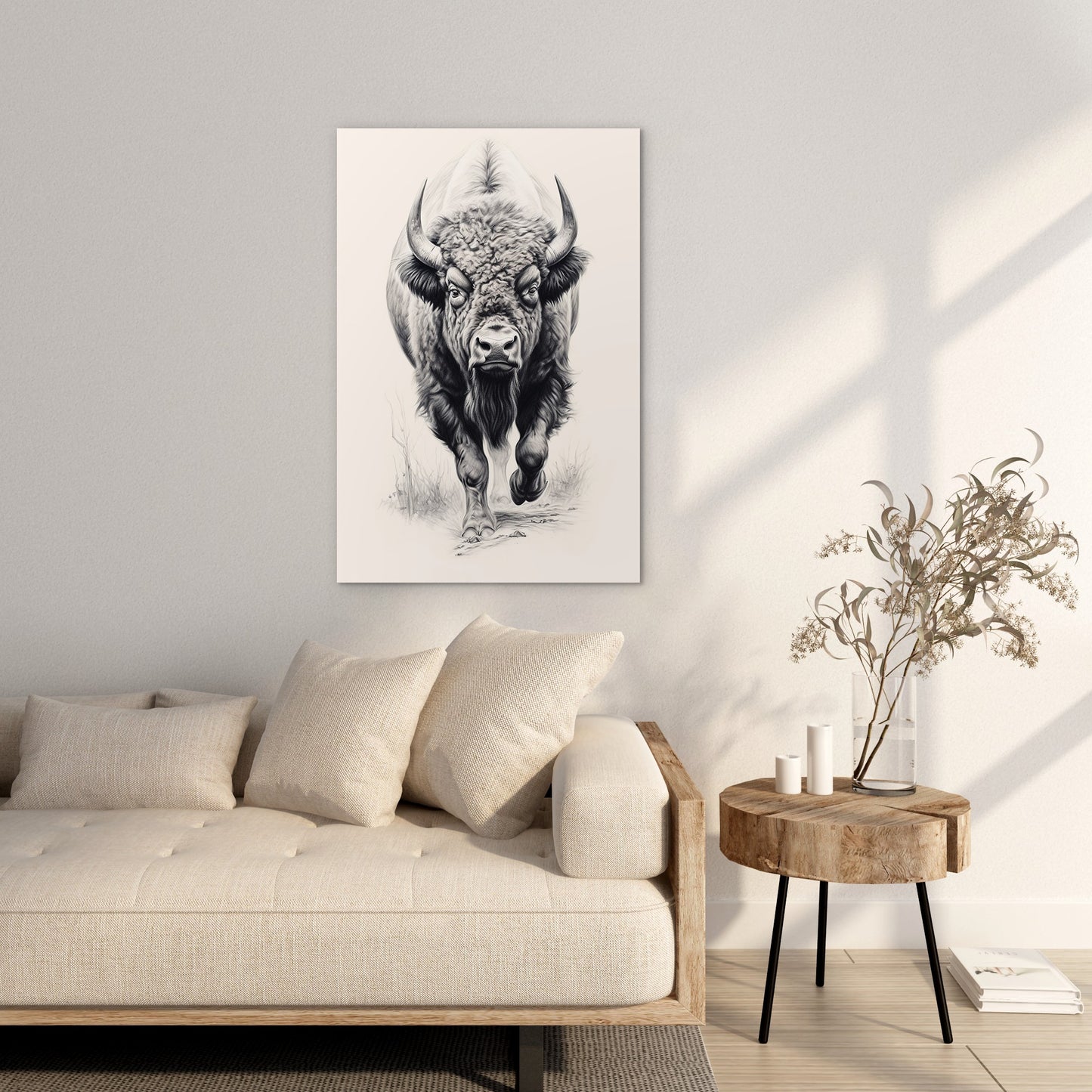 Furious Majesty Bison Wall Art