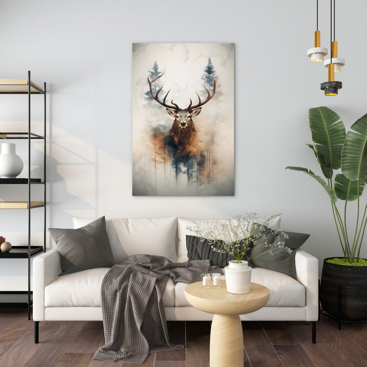 Elk and Forest Wall Art