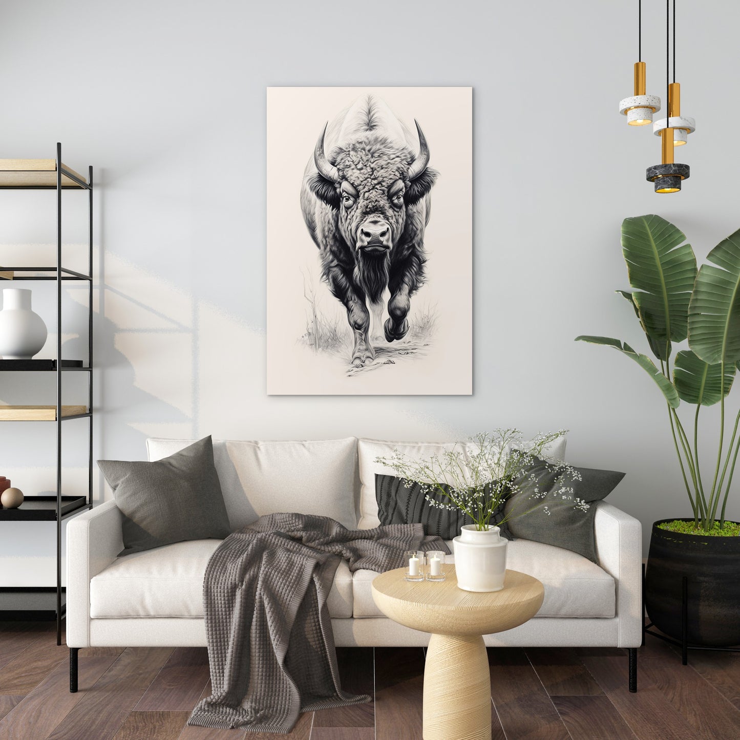 Furious Majesty Bison Wall Art