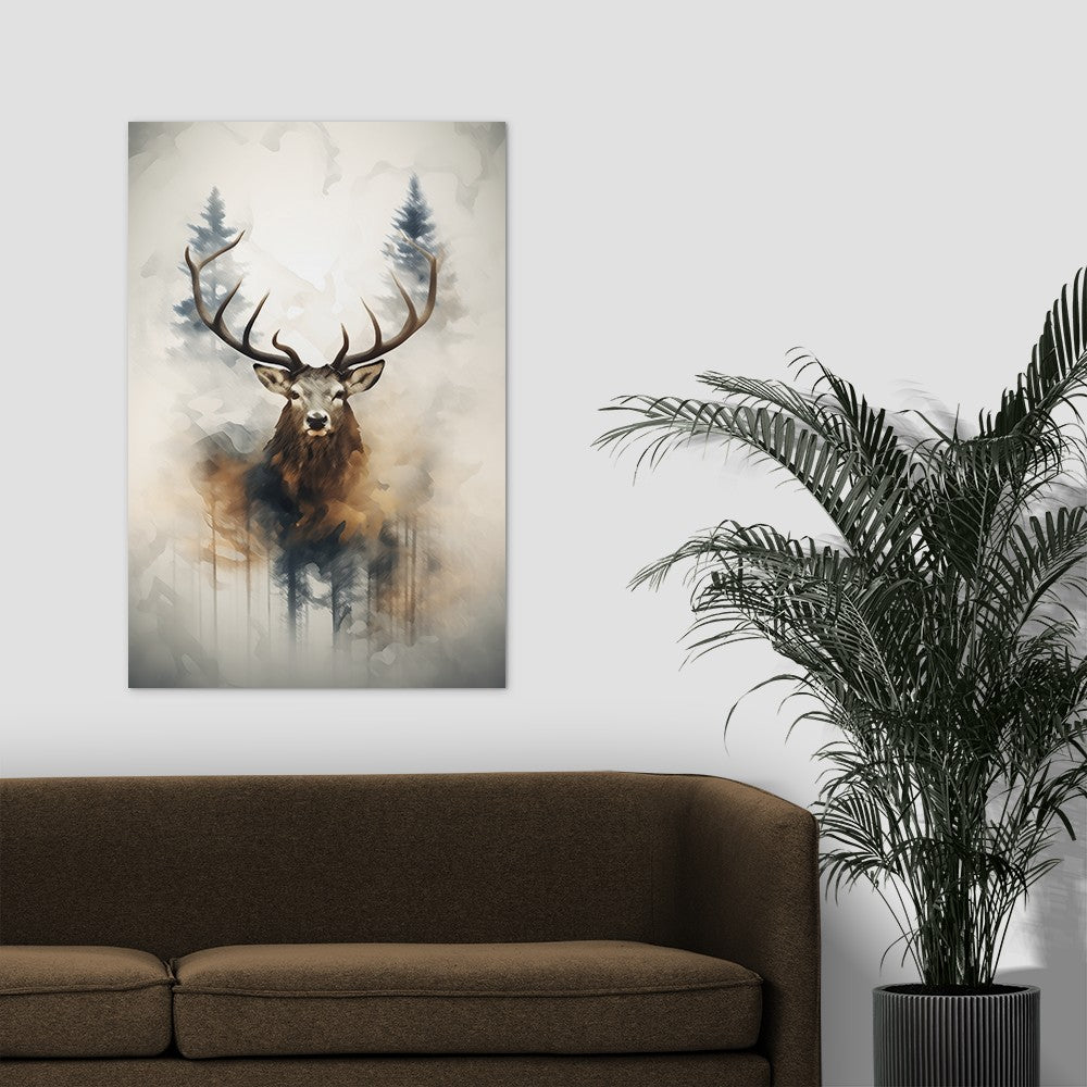 Elk and Forest Wall Art
