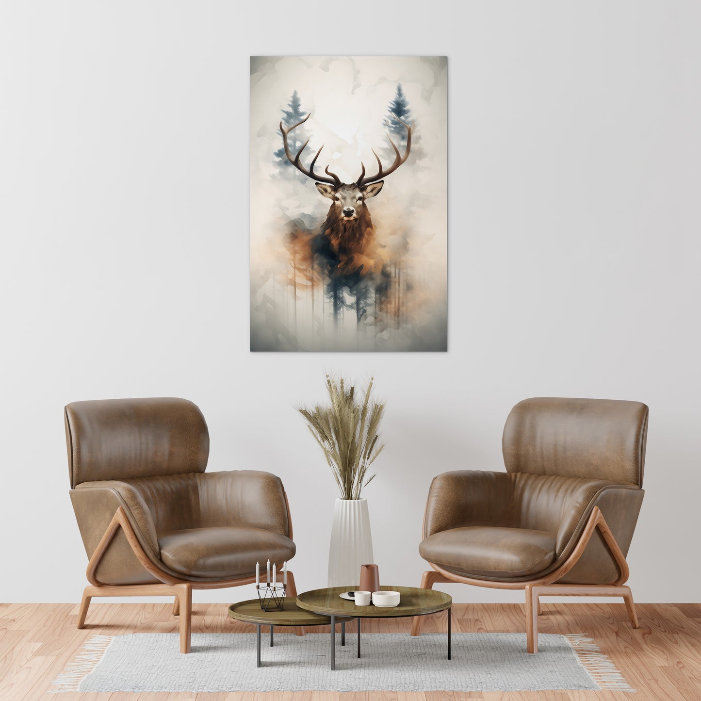 Elk and Forest Wall Art