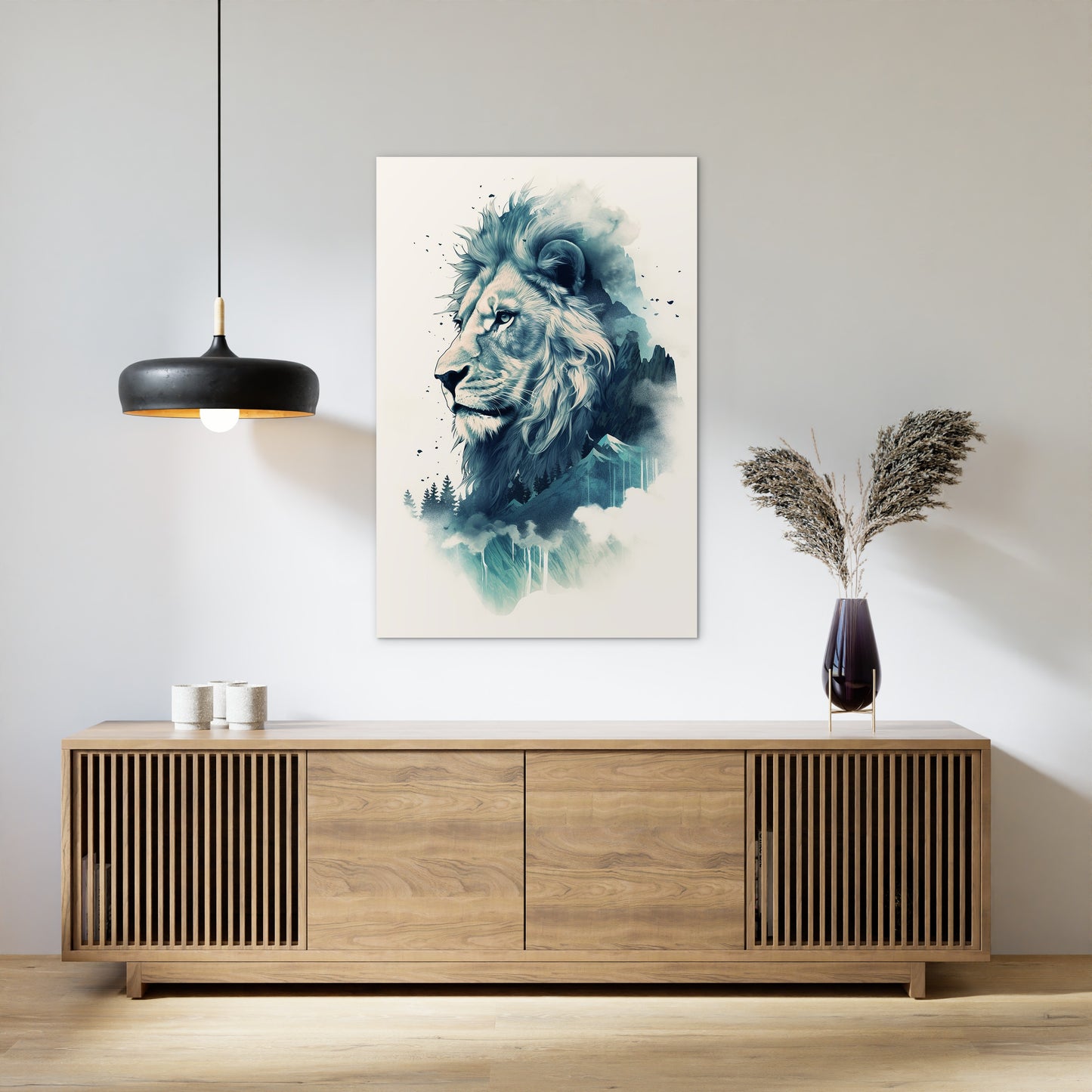 Lion The Ruler Of The Savanna Wall Art