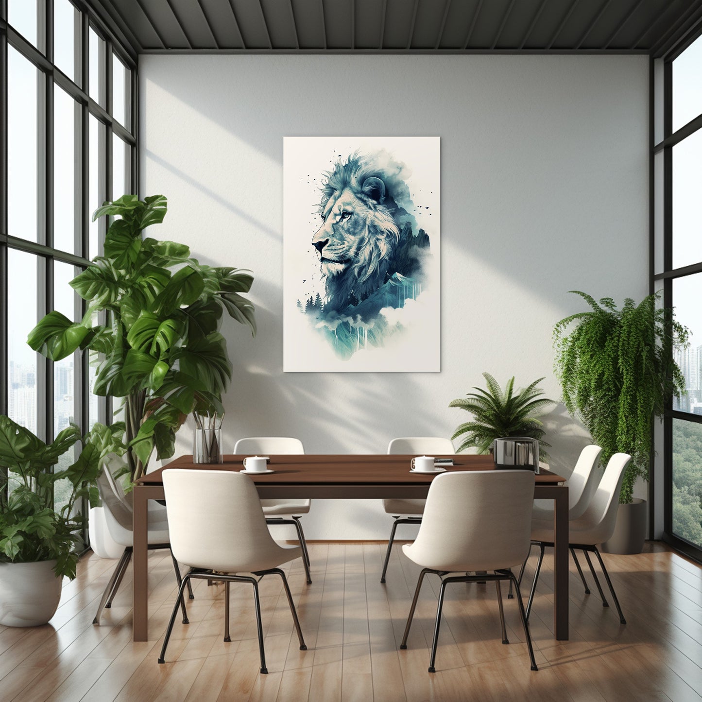 Lion The Ruler Of The Savanna Wall Art