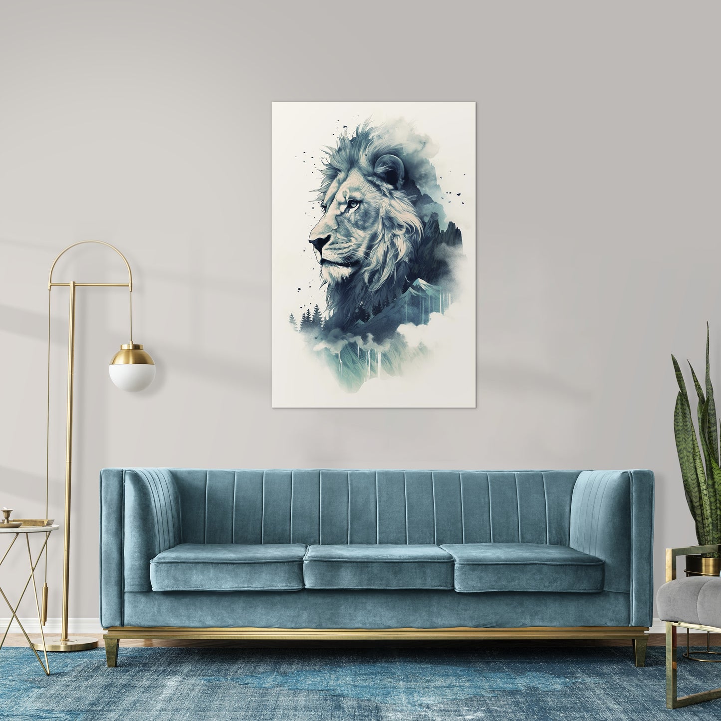 Lion The Ruler Of The Savanna Wall Art