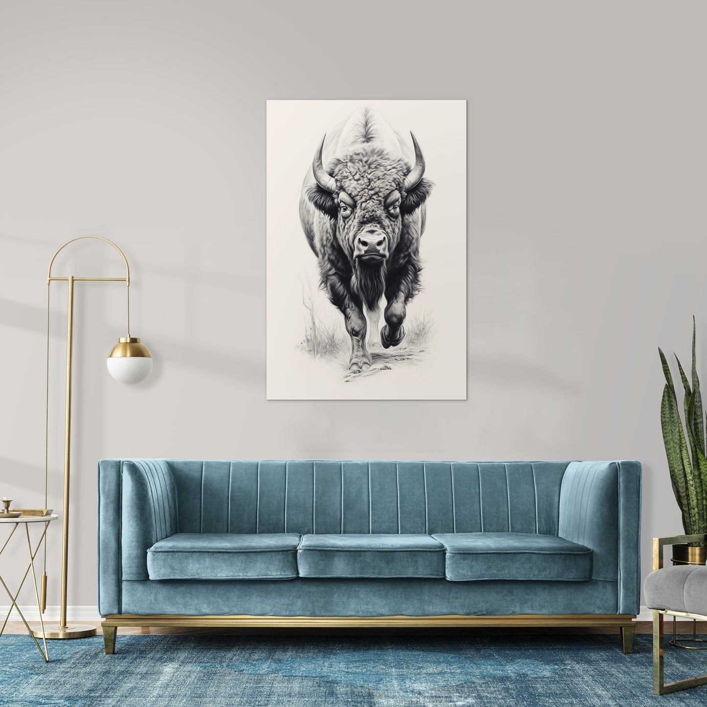 Furious Majesty Bison Wall Art