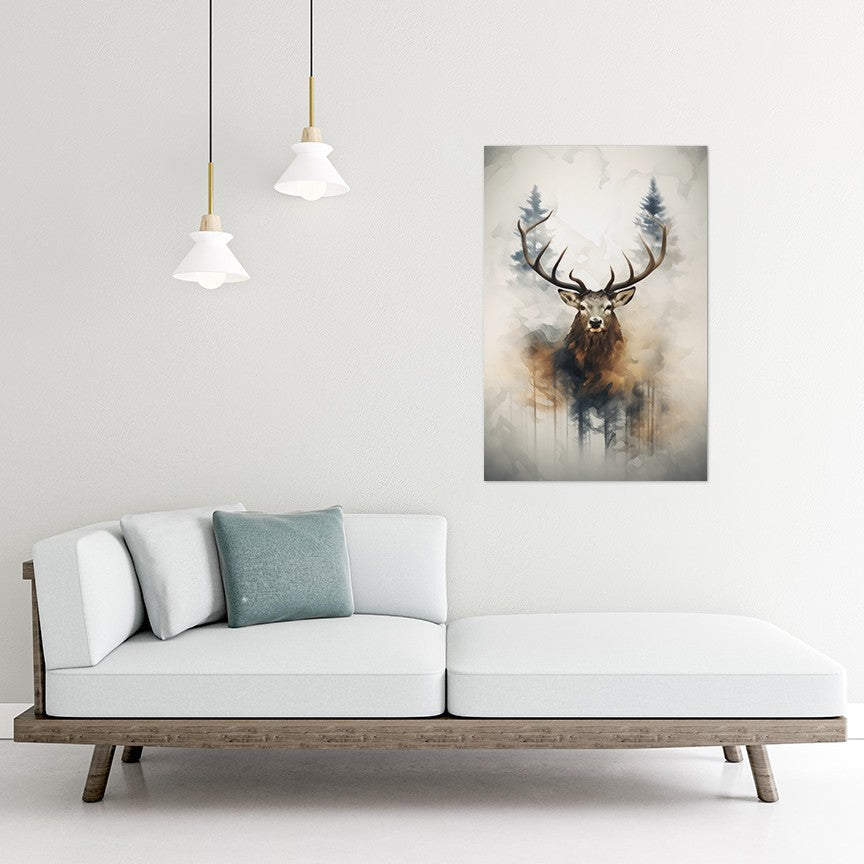 Elk and Forest Wall Art